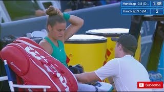 Maria Sakkari Executes Her Coach's plan to perfection out of time outs.