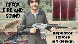 12 Bore Semiautomatic Rifle in M4 Shape |Local Darra Made 40 41 Material |Test Firing In Darra