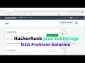 #15  HackerRank  Java  SubStrings DSA  Problem Solution in Hindi   #HackerRank
