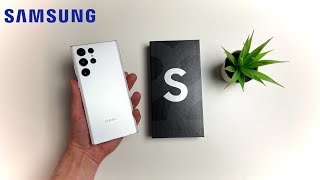 Samsung Galaxy S22 Ultra (White) Unboxing + Accessories!