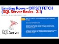 How to limit rows using OFFSET FETCH (Beginners Guide) | SQL Tutorial