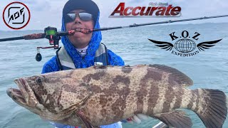 [Anglersoutfitter CH] Smith KOZ EX C60M/J2 / Accuracy BV-2 500N vs Singapore grouper.