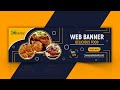 Professional Website Food Banner Design - Adobe Photoshop Tutorial