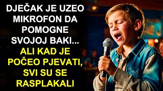 DJEČAK JE UZEO MIKROFON DA POMOGNE SVOJOJ BAKI... ALI KAD JE POČEO PJEVATI, SVI SU SE RASPLAKALI