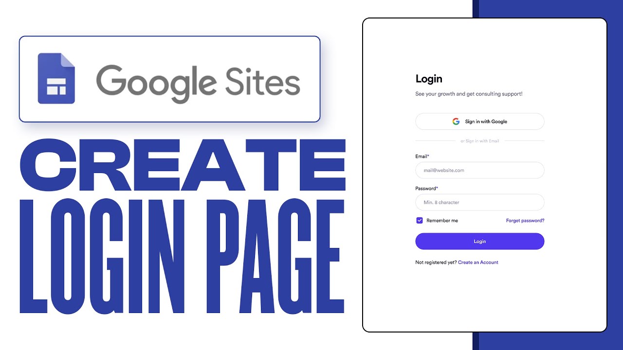 How To Create Login Page In Google Sites (2024) Full Guide - YouTube