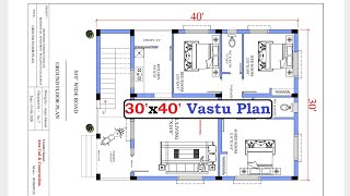 30'x40' 3bhk  Vastu House Plan (16 Lakh Budget)