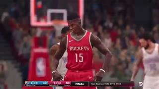 NBA LIVE 18 : Oklahoma VS Houston Highlights (PS4)