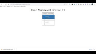 Multiple select dropdown with checkbox in php