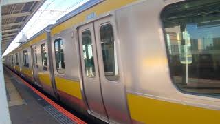 8Kワイド動画🚃今日も夫婦共々お世話になります🚃中央▪総武線B10編成E231系0番台🚃各駅停車 津田沼 行き🚃💨