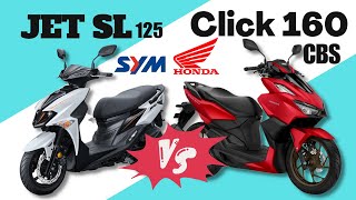 Honda Click 160i 2023 vs SYM Jet SL 125 | Side by Side Comparison | Specs \u0026 Price | Philippines