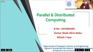 241FB04203-Parallel and Distributed Computing