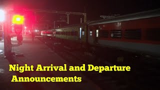 VIJAYAWADA Junction | Night Arrival \u0026 Departure | MELLOUDE Train Announcement