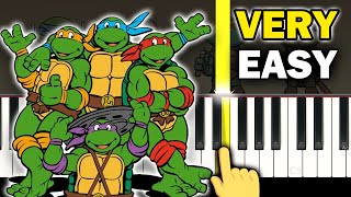 NINJA TURTLES (Teenage Mutant) - Theme - VERY EASY Piano tutorial