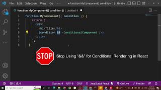 Stop Using “&&” for Conditional Rendering in React #shorts