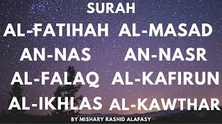 SURAH AL-FATIHAH | AN-NAS | AL-FALAQ | AL-IKHLAS | AL-MASAD | AN-NASR |AL-KAFIRUN | AL-KAWTHAR