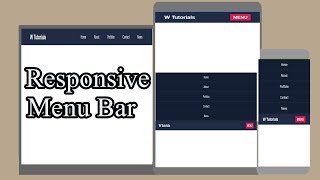 How to Create Responsive Menu Bar Using JQuery / W Tutorials