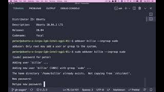 How to add a user on Ubuntu Linux with superuser permissions