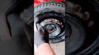 Attempting to save a bent steel wheel will it pass or fail? 🤔 #Nissan #sentra