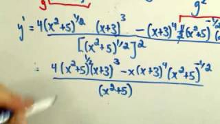 Derivatives - Quotient and Chain Rule and Simplifying