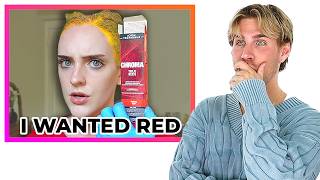 Hairdresser Reacts To Unbelievable Blonde To Red Hair Transformations