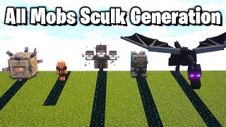 Sculk Generation by All Mobs in Minecaft PE - Which Mob Will generate more Sculk?