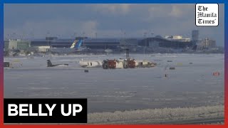 Delta plane flips upside down in Toronto crash, at least 18 injured