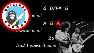 Queen - I Want It All - Chords & Lyrics