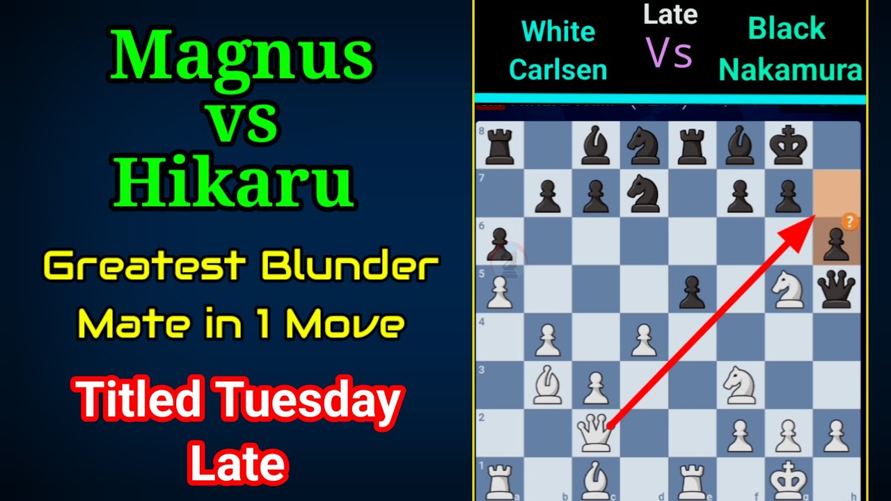 Magnus Carlsen Greatest Blunder Mate In One Move Youtube
