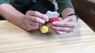 うさぎ車　木のおもちゃ銀河工房 Japanese wooden toys