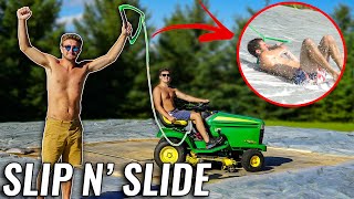 Lawn mower Slip n' Slide!!