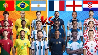 Argentina Brazil Portugal 🆚 France England Croatia 🔥 Trio Comparison🔥