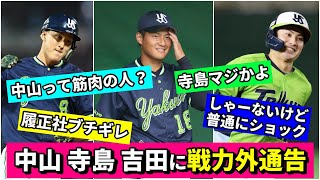 【ヤクルト】16年ドラ1寺島成輝、中山翔太、吉田大成の3選手に戦力外通告【なんJ反応】【プロ野球反応集】【2chスレ・5chスレ】