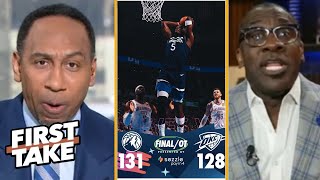 FIRST TAKE | OKC is a FAKE candidate - Stephen A. on Twolves overcome 25-Pts deficit to beat Thunder