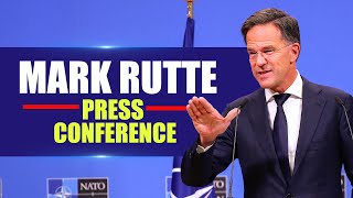 NATO Secretary General Mark Rutte holds press conference after NATO defence ministers meeting