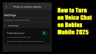 How to Turn on VOICE CHAT in Roblox Mobile! (Activate Roblox VC Tutorial)