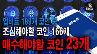 업비트 189개 알트코인 중 23개의 알트코인