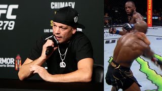 Nate Diaz Reaction to Leon Edwards KO over Kamaru Usman at UFC 278