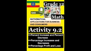 Mathematics Grade 12 Unit 9 Activity 9.2(Percentage) @Girma21​