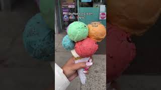 Get 7 to 21 scoops of ice cream on a cone at Stuffed Ice Cream NYC #shorts