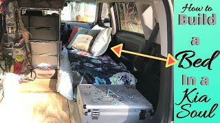 Build a bed in Car- Stealth Camping in Kia Soul