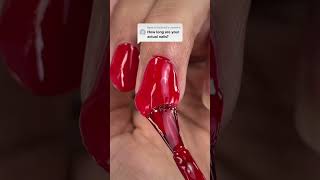 Replying to @baifarts3 Painting my "Unshaped Flared Natural Nails" RED 🛑 #nails  #red