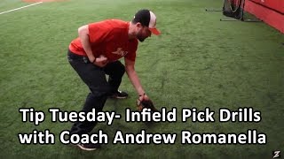 Infield Pick Drills to Improve Glove Work and Footwork