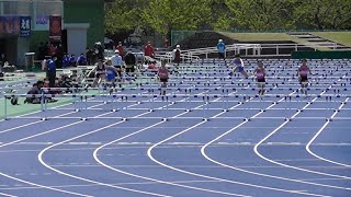 20220416佐世保地区春季記録会　中学女子100mHタイムレース決勝2組　森山心晴選手