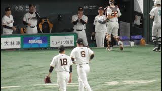 巨人阿部監督も拍手する菅野投手の粘投！同学年で元同僚の中田翔選手に坂本選手のグラブをはじく痛烈な安打を打たれるも崩れないスガコババッテリー！巨人vs中日 4回表