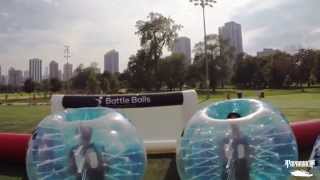 Papa Roach playing bubble soccer in Chicago