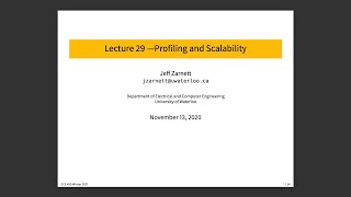 ECE 459 Lecture 29: Profiling and Scalability (Example)