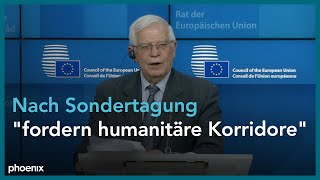 Josep Borrell nach Sondersitzung der EU-Außenminister:innen