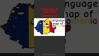 Language map of Romania #shorts