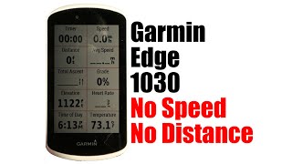 Fix For Garmin Edge Bike Computer Not Displaying Speed or Distance