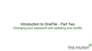 Introduction to OneFile - part two
